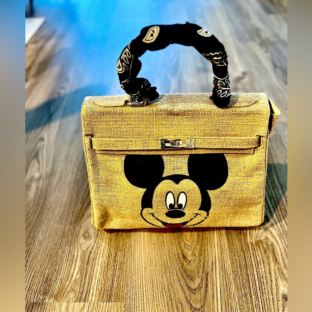 Medium Mickey Mouse Jute Bag in Great Condition